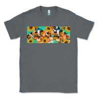 Charcoal Heather Cow fall pumpkin Classic Tee - Artiststas
