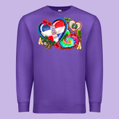 Western Leopard  Dominican Republic  Hearts Premium Sweatshirt Designed By Adodesignshop