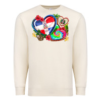 Sandshell western leopard  dominican republic  hearts Premium Sweatshirt - AdoDesignShop