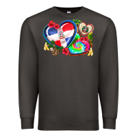 Smoke western leopard  dominican republic  hearts Premium Sweatshirt - AdoDesignShop