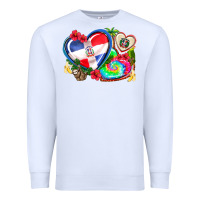 White western leopard  dominican republic  hearts Premium Sweatshirt - AdoDesignShop