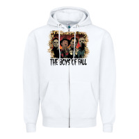 White the boys of fall leopard pattern bleached halloween murder t shirt Zipper Hoodie - maiPhamDesign