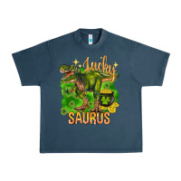 Midnight Navy St. Patrick's day lucky Saurus Urban Heavy Tee - HowdyJamesFarm