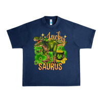 Navy St. Patrick's day lucky Saurus Urban Heavy Tee - HowdyJamesFarm