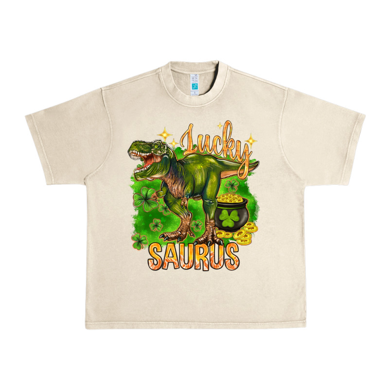 St. Patrick's Day Lucky Saurus Urban Heavy Tee by HowdyJamesFarm | Teevron