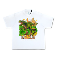 White St. Patrick's day lucky Saurus Urban Heavy Tee - HowdyJamesFarm