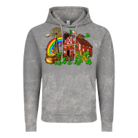Cloud Rock St. Patrick's farm with gold Vintage Hoodie - OliviaCreatesArt