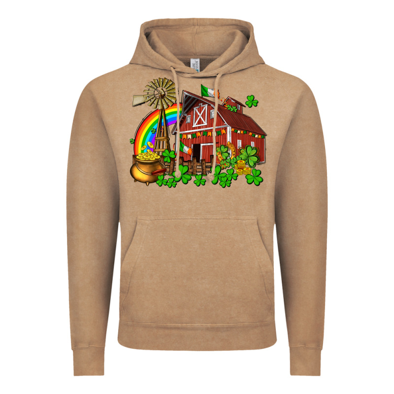 St. Patrick's Farm With Gold Vintage Hoodie by OliviaCreatesArt | Teevron