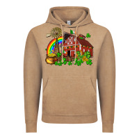 Vintage Coffee St. Patrick's farm with gold Vintage Hoodie - OliviaCreatesArt
