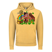 Vintage Mustard St. Patrick's farm with gold Vintage Hoodie - OliviaCreatesArt