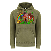 Vintage Olive St. Patrick's farm with gold Vintage Hoodie - OliviaCreatesArt