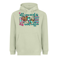 Matcha all you need is love and coffee Heavyweight Hoodie - AdoDesignShop