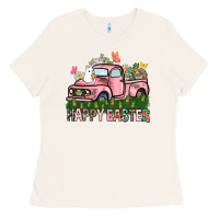 Bone Happy Easter Day truck Ladies Tee - HowdyJamesFarm