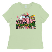 Happy Easter Day Truck Ladies Tee | Teevron