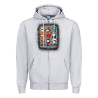Heather Grey halloween funny set ghost mummy witch vampire and pumpkin t shirt Zipper Hoodie - maiPhamDesign