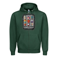 Sports Green halloween funny set ghost mummy witch vampire and pumpkin t shirt Zipper Hoodie - maiPhamDesign