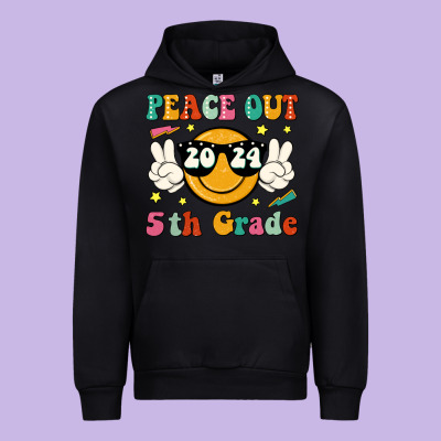 Peace Out 2024 5th Grade Urban Hoodie Designed By Jahusdesignshop