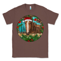 Chestnut Brown Horse Christmas Classic Tee - RanaPortraitStore