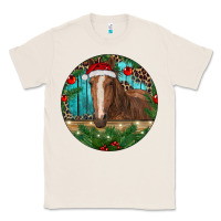 Natural Brown Horse Christmas Classic Tee - RanaPortraitStore