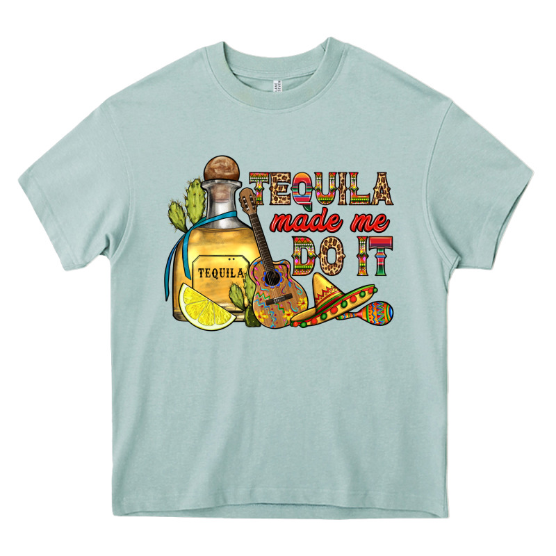 Tequila Made Me Do It Heavy Core Tee by RanaPortraitStore | Teevron