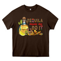 Chocolate Brown tequila made me do it Heavy Core Tee - RanaPortraitStore