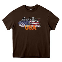 Chocolate Brown God Bless The USA Heavy Core Tee - Bettercallsaul
