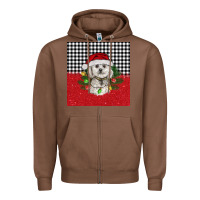 Chestnut Christmas Bichon frise dog Zipper Hoodie - BarkalooDesign