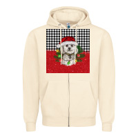 Christmas Bichon Frise Dog Zipper Hoodie | Teevron
