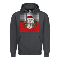Smoke Christmas Bichon frise dog Zipper Hoodie - BarkalooDesign