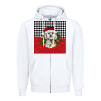 White Christmas Bichon frise dog Zipper Hoodie - BarkalooDesign