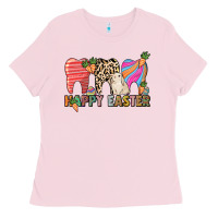 Bubblegum Pink Happy Easter Dental Ladies Tee - HowdyJamesFarm