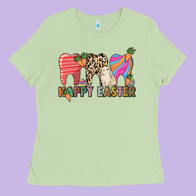 Happy Easter Dental Ladies Tee Designed By Howdyjamesfarm