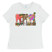 White Happy Easter Dental Ladies Tee - HowdyJamesFarm