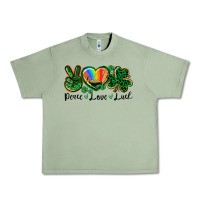 Oil Green Peace love St. Patrick's Day Urban Heavy Tee - CowGirlArtShop