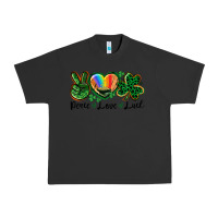 Pigment Black Peace love St. Patrick's Day Urban Heavy Tee - CowGirlArtShop