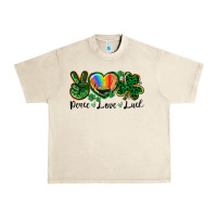 Sandshell Peace love St. Patrick's Day Urban Heavy Tee - CowGirlArtShop