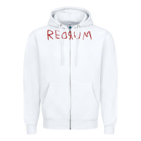 White REDRUM T-Shirt Zipper Hoodie - maiPhamDesign