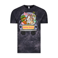 Cloud Black Happy Easter bunny truck Easter Day Vintage Tee - CowGirlArtShop