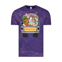Happy Easter Bunny Truck Easter Day Vintage Tee | Teevron