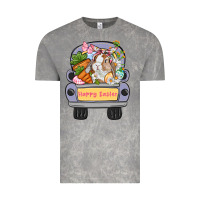 Cloud Rock Happy Easter bunny truck Easter Day Vintage Tee - CowGirlArtShop