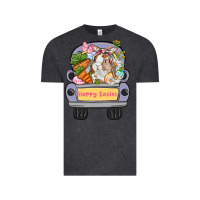 Vintage Black Happy Easter bunny truck Easter Day Vintage Tee - CowGirlArtShop