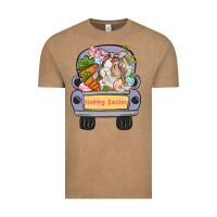 Vintage Coffee Happy Easter bunny truck Easter Day Vintage Tee - CowGirlArtShop