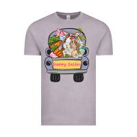 Vintage Zinc Happy Easter bunny truck Easter Day Vintage Tee - CowGirlArtShop