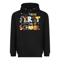 Black happy first day of school Heavyweight Hoodie - AdoDesignShop