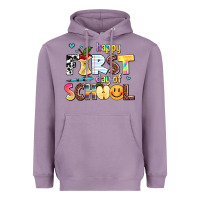 Lavender happy first day of school Heavyweight Hoodie - AdoDesignShop