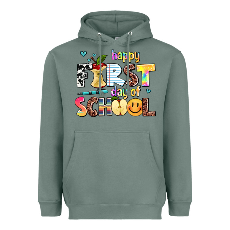 Happy First Day Of School Heavyweight Hoodie by AdoDesignShop | Teevron