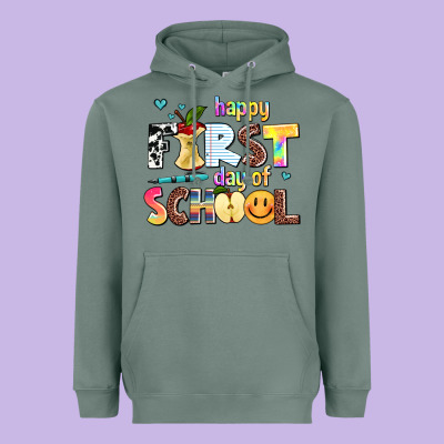 Happy First Day Of School Heavyweight Hoodie Designed By Adodesignshop