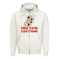 Oatmeal Heather this is my poker player costume halloween t shirt Zipper Hoodie - maiPhamDesign