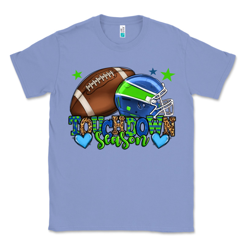 Touchdown Season American Football Green And Blue Classic Tee by HowdyJamesFarm | Teevron