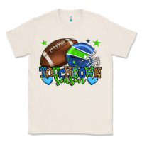 Natural Touchdown season American football green and blue Classic Tee - HowdyJamesFarm